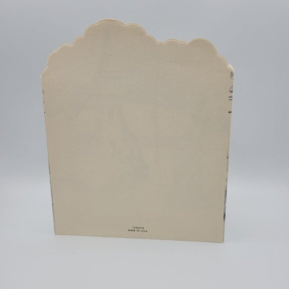 Vintage Christian Christmas Greeting Card Foldout Snow Churchyard Scene Made USA - Picture 3 of 8